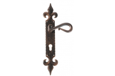 Antique Style 2 Galbusera Door Handle with Plate